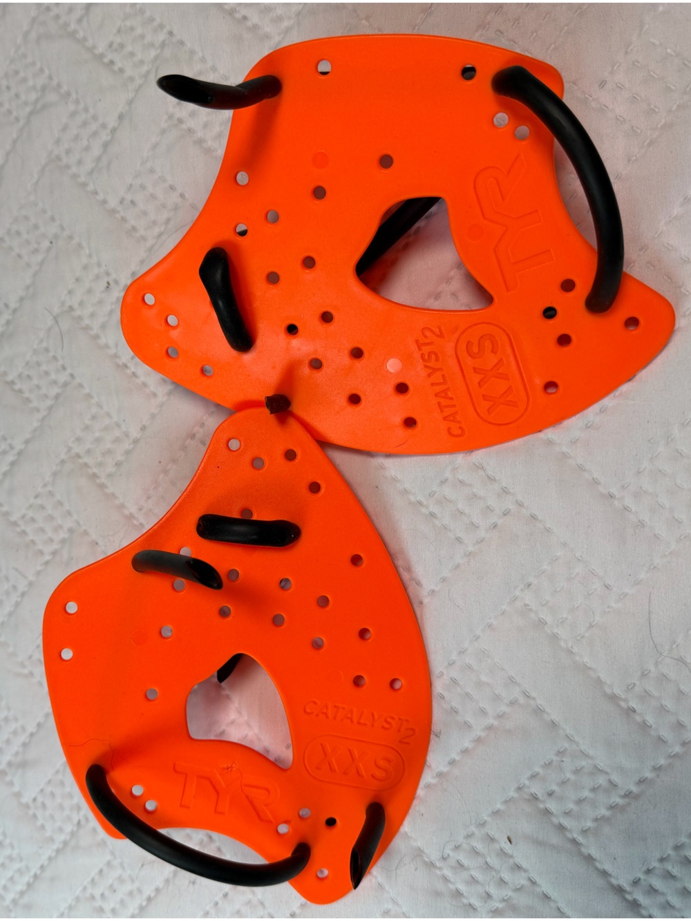 TYR Catalyst 2 Orange XXS Competitive Swim Training Paddles 6-9 Years Old